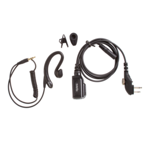Hytera EHM19 C-Style Detachable Earpiece with In-line PTT and Microphone (Black)